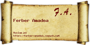 Ferber Amadea névjegykártya